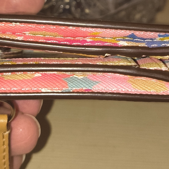 Coach Peyton Floral Wild Flower Print Snap Wallet Signature C Saffiano Leather - Picture 6 of 8